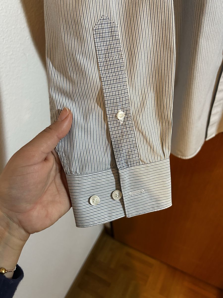 Lacoste Camicie: Chemise Lacoste Regular Fit à rayures bleues et blanches – Usato da Mont-sur-Rolle venduto da Rizzoalma 2