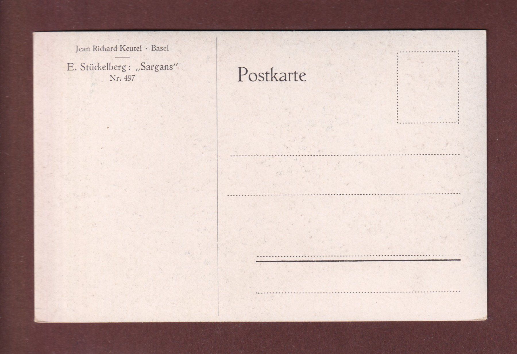 Cartoline postali: SARGANS bei E. Stückelberger – Usato da Pully venduto da nicecards-shop 1