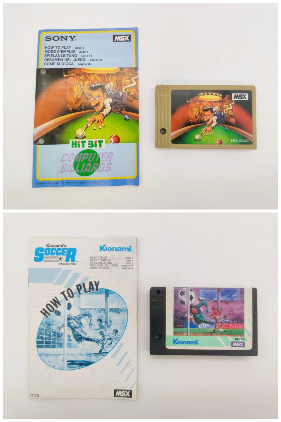Giochi: 2x MSX Game, Soccer RC732, Computer Billiards HBS-G008C – Usato da Kreuzlingen venduto da topenergie