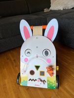 Chariot de marche en bois multi-activités - Lapin