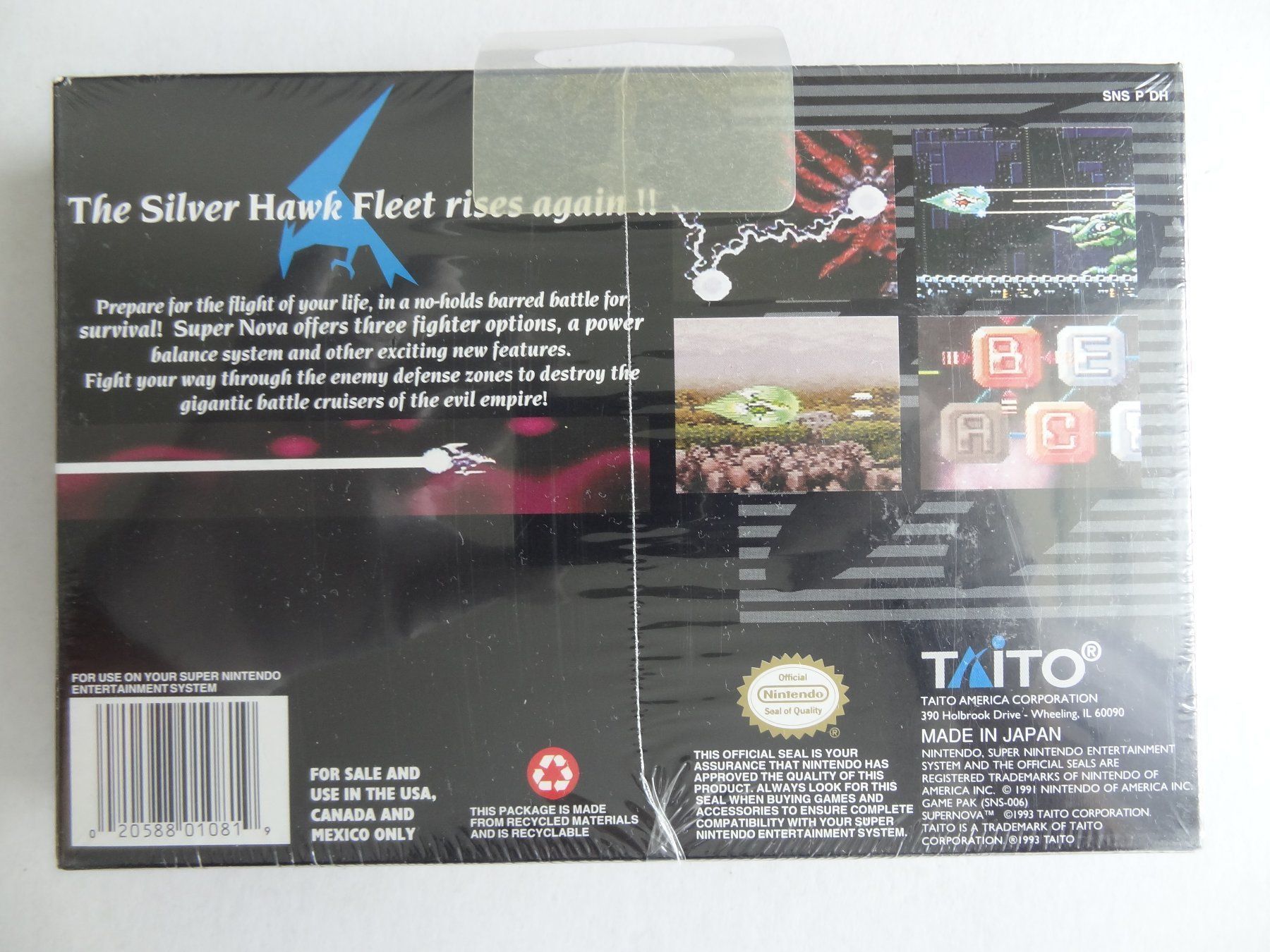Giochi: SUPER NOVA / Darius Force snes Super Nintendo US-NTSC NEW – Nuovo e nell'imballaggio originale da Lyss venduto da Famicom 1