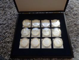 Médailles 12 x 1 Ounce 500è Les Gardes Suisses "Vatican"