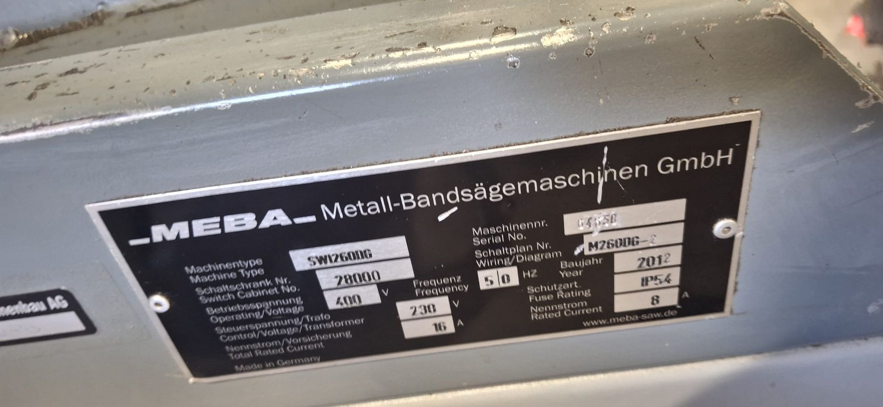 Seghe: Metallbandsäge MEBA Swing 260DG – Usato da Emmenbrücke venduto da meu_2j8p 5
