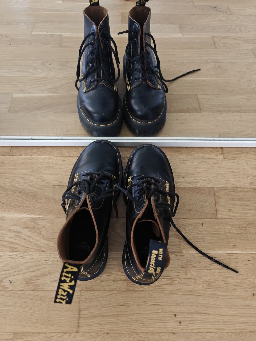 Dr. Martens Scarpe da donna: Dr. Martens 101 UB Quad Platform Boots Black Leather Size 39 – Nuovo (secondo la descrizione) da Liebefeld venduto da kamaha95 6