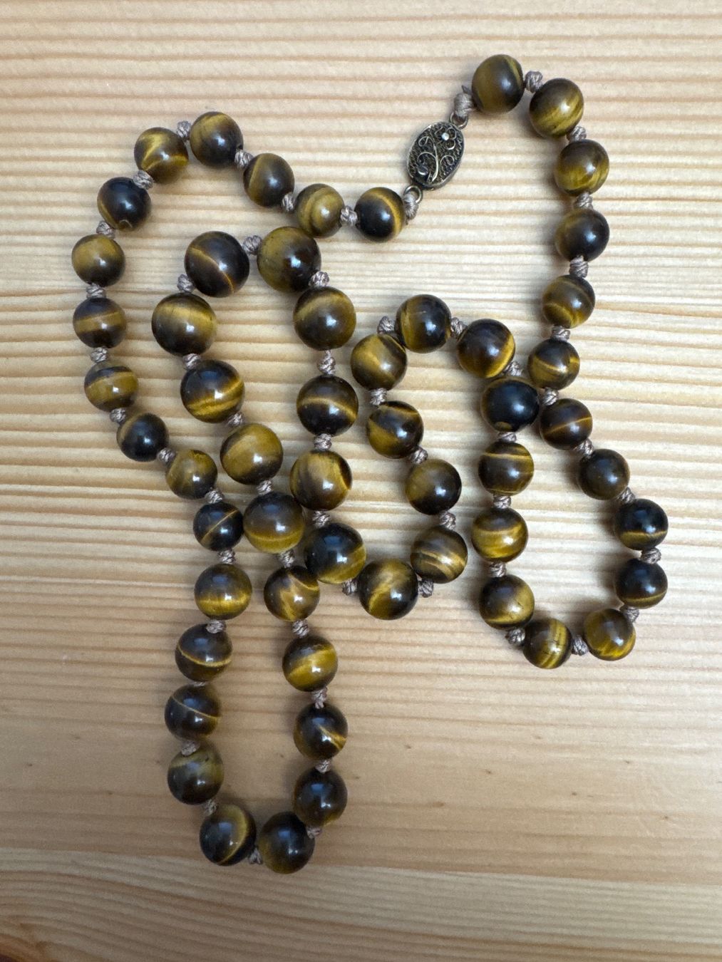 Catenine: Tigerauge-Kette, ca. 65 cm, neuwertig – Nuovo (secondo la descrizione) da Zürich venduto da Tarafo5