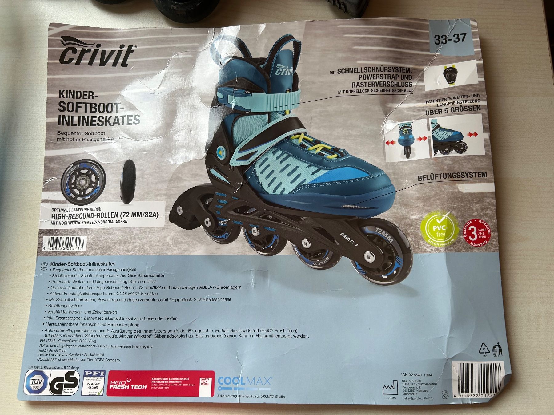 Pattini in linea & Pattini a rotelle: CRIVIT Kinder Softboot Inlineskates, Gr. 33-37 – Nuovo (secondo la descrizione) da Diessenhofen venduto da Bmaurice 2