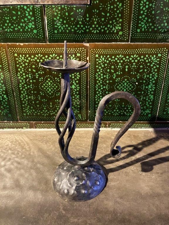 Kerzenständer: Kerzenständer aus Metall handgeschmiedet – Gebraucht aus Hinwil von Antikfischer 1