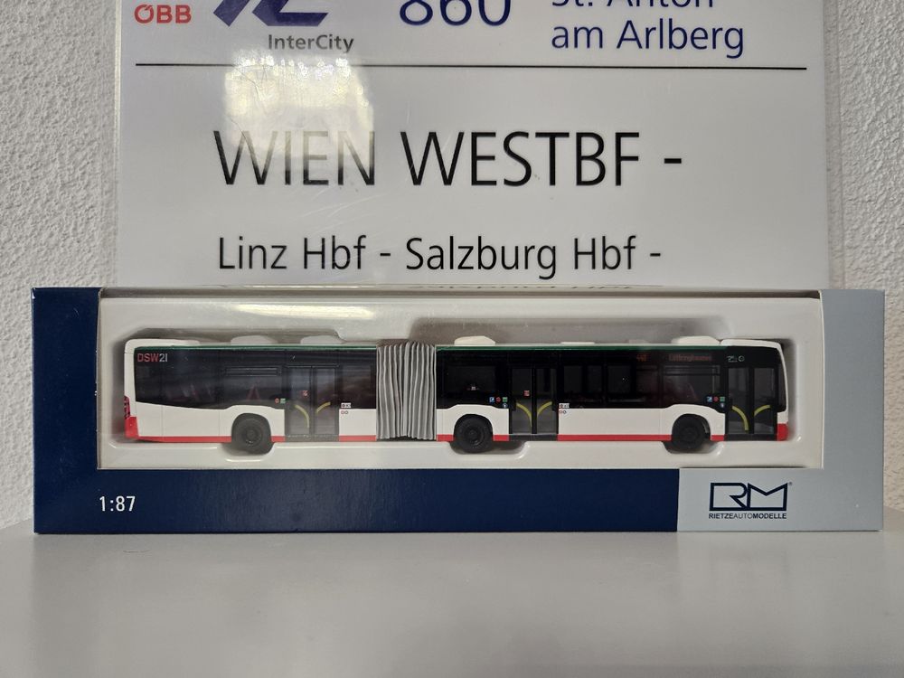 Modèle Réduit Bus Mercedes Citaro C2 KVG – Ligne 86 Bad Soden – Rietze 1:87 – Bleu