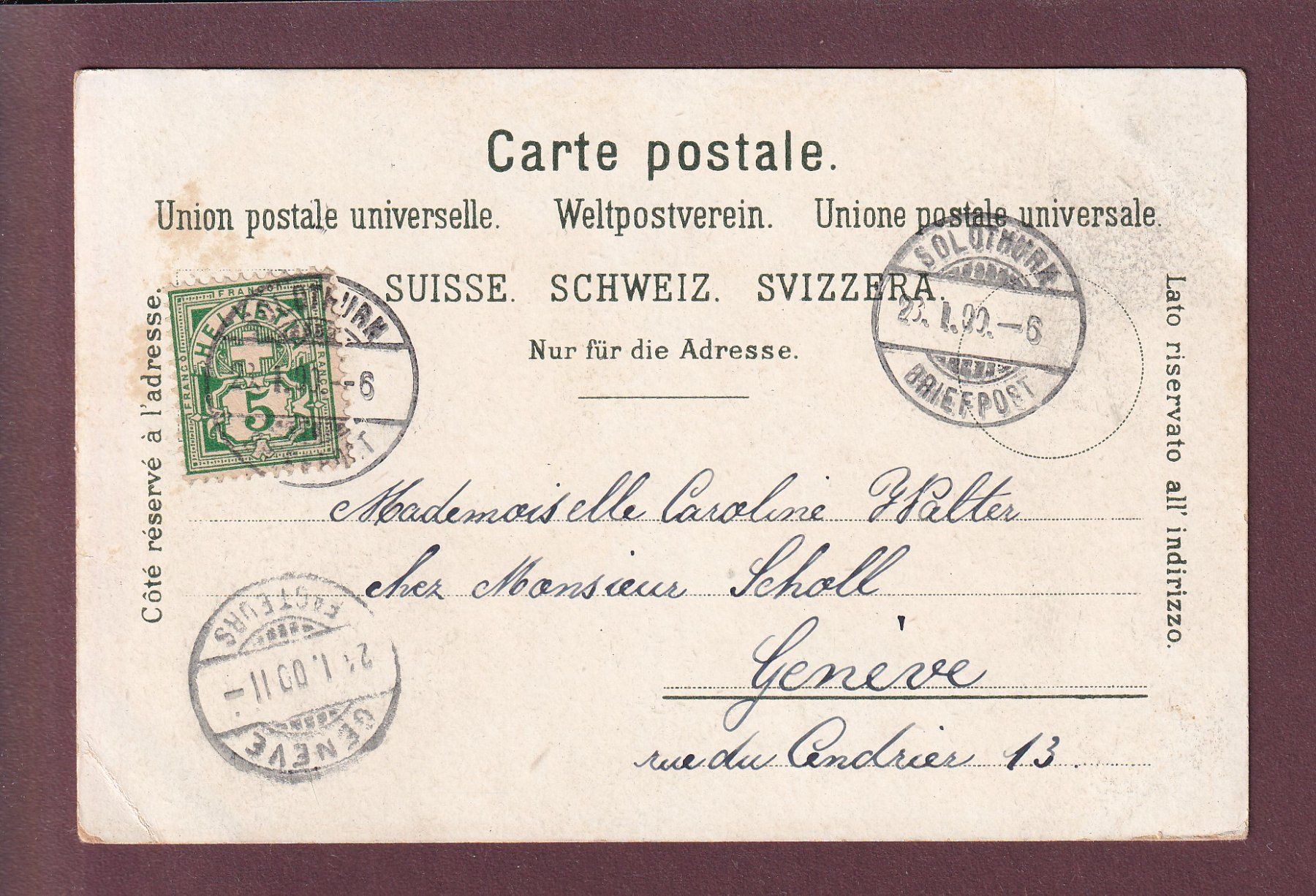 Cartoline postali: AARGAU - Aargauerin auf der HABSBURG - 1900 // Eckbug // – Usato da Pully venduto da nicecards 1