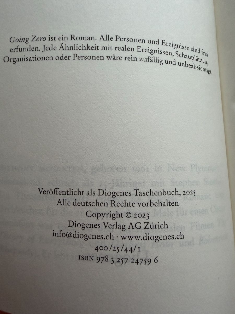 Libri: Going Zero - Anthony McCarten  – Usato da Schwarzenburg venduto da Michellu 5