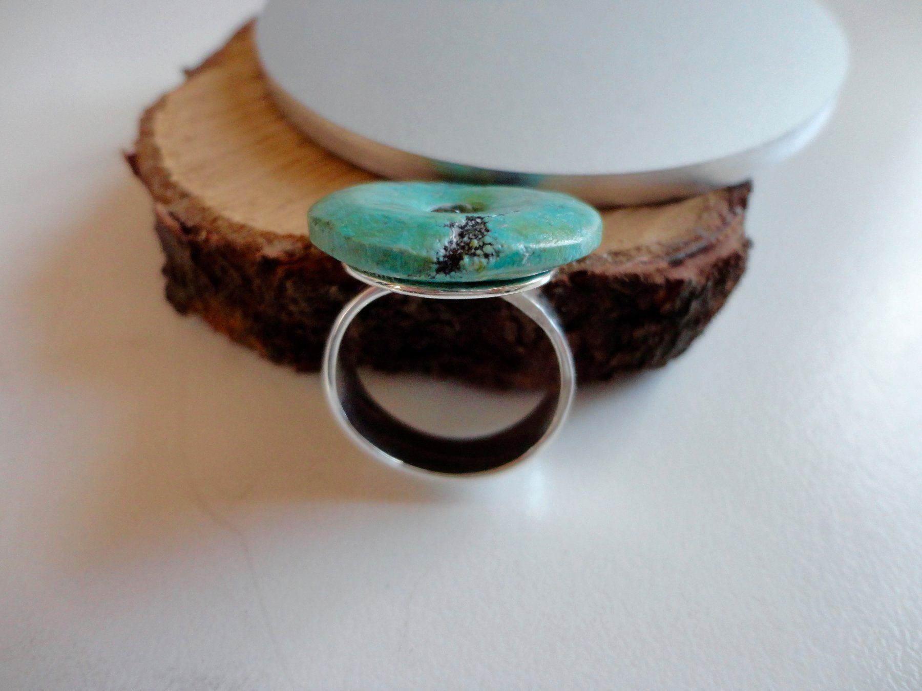 Anelli: Ring Türkis,Hämatit 925silber – Nuovo (secondo la descrizione) da Biberist venduto da tl-schmuck 3