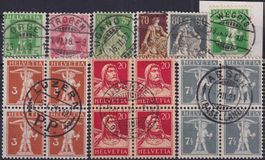 1907-1929, Gute Restammlung mit Abarten + Vollstempel!