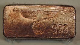 Kupferbarren 999 mit Reichsadler