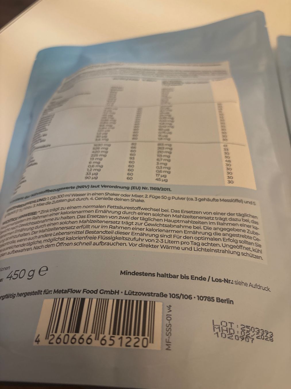 Aliments & Spécialités: Metaflow Shake – Neuf avec emballage d'origine à Rüfenacht par Esole20 2