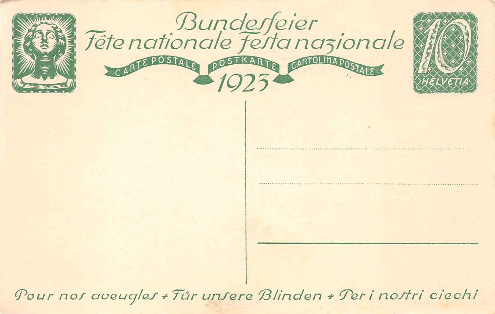 Tous les timbres: BFK, Augustfeier – D'occasion à Ottikon b.Kemptth. par Neptun1974 1