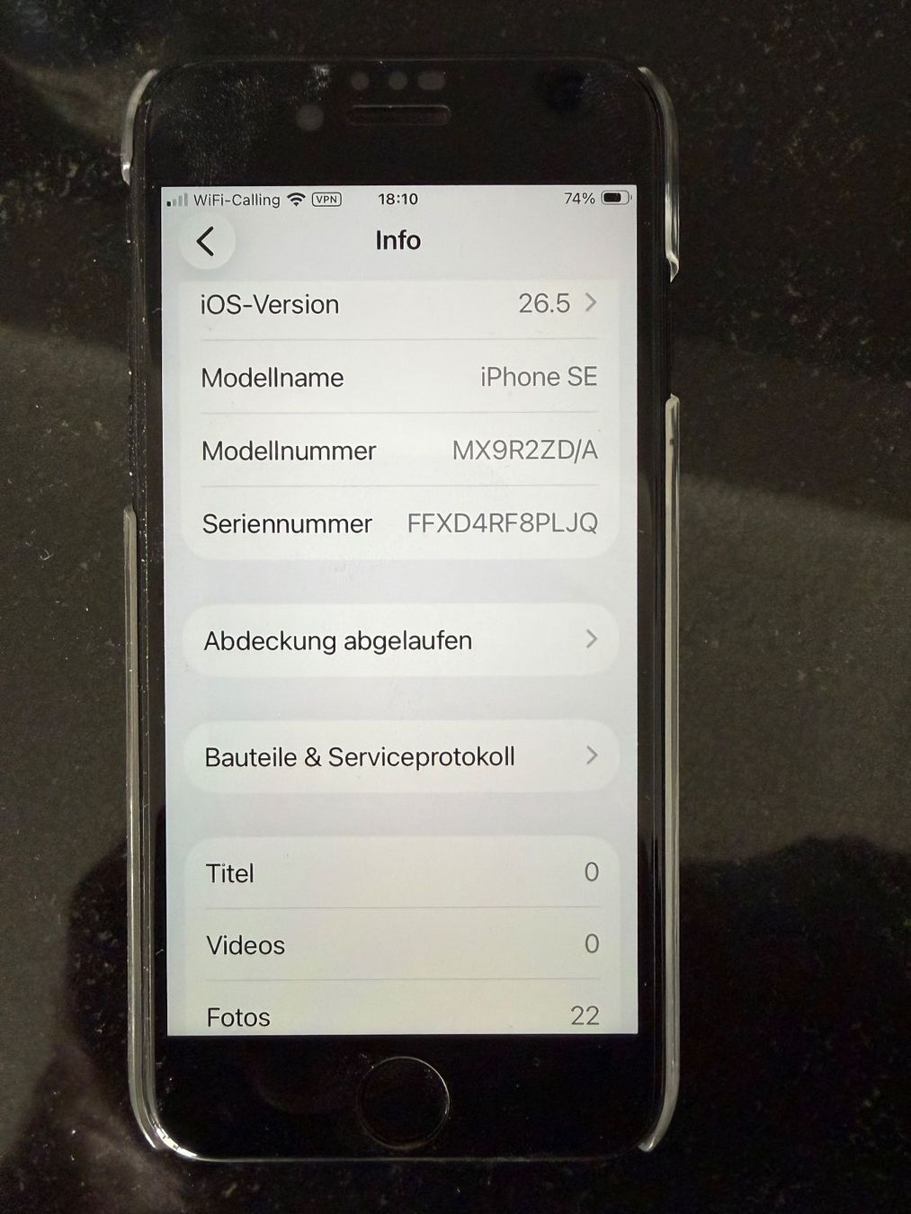 Apple Telefoni cellulari / Smartphones: iPhone SE 2. Generation 64GB schwarz mit iOS 26.5 – Usato da Herisau venduto da Schoch22 4
