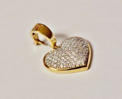 750k. G-Goldkette mit Diamantanhänger in 750k.