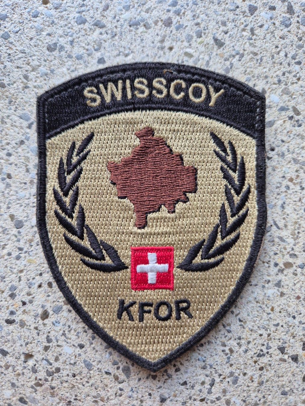 Schweizer Armee Placchette & Badge: *** Original Swisscoy Badge mit klett *** – Usato da Riedholz venduto da fr_sIruP