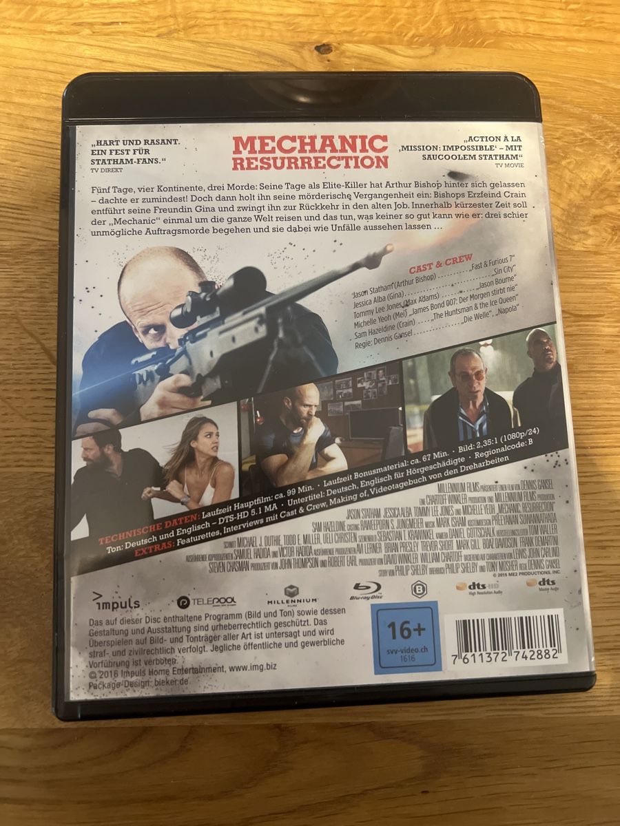 Alle DVDs: Mechanic Resurrection Blu-ray – Gebraucht aus Steffisburg von balboa_76 1