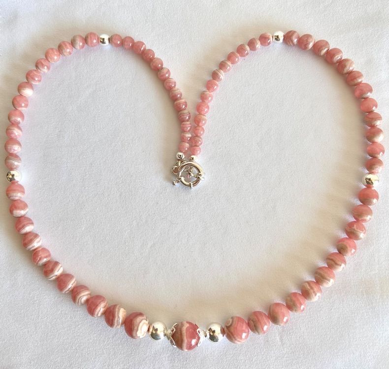 Catenine: Edelstein Halskette Rhodochrosit mit Silber – Nuovo e nell'imballaggio originale da Zuzwil SG venduto da Lemliskat 3