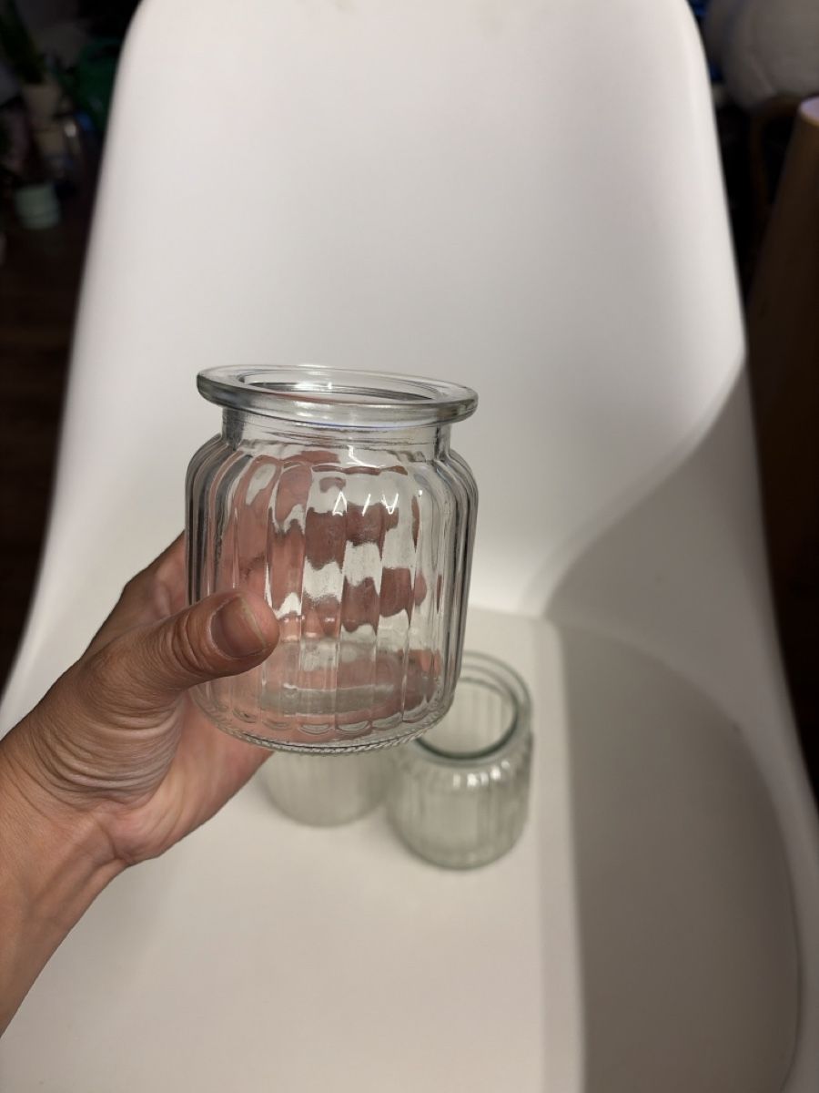 Tutte le decorazioni: 3 Gläser gerippt transparent gebraucht – Usato da Opfershofen TG venduto da dan_nxk8 3