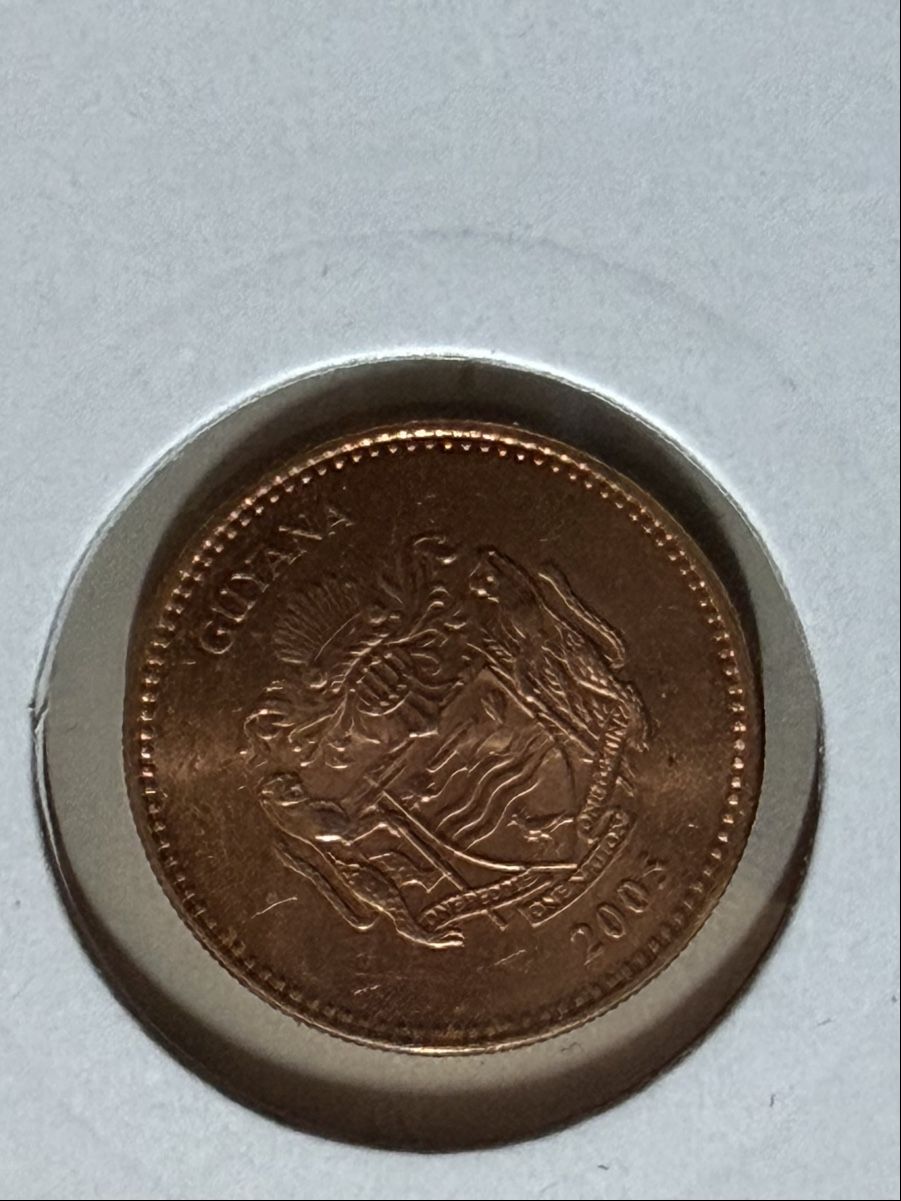Toutes les monnaies: Guyana - 5 dollars - 2005 – D'occasion à Payerne par Mike1682 1