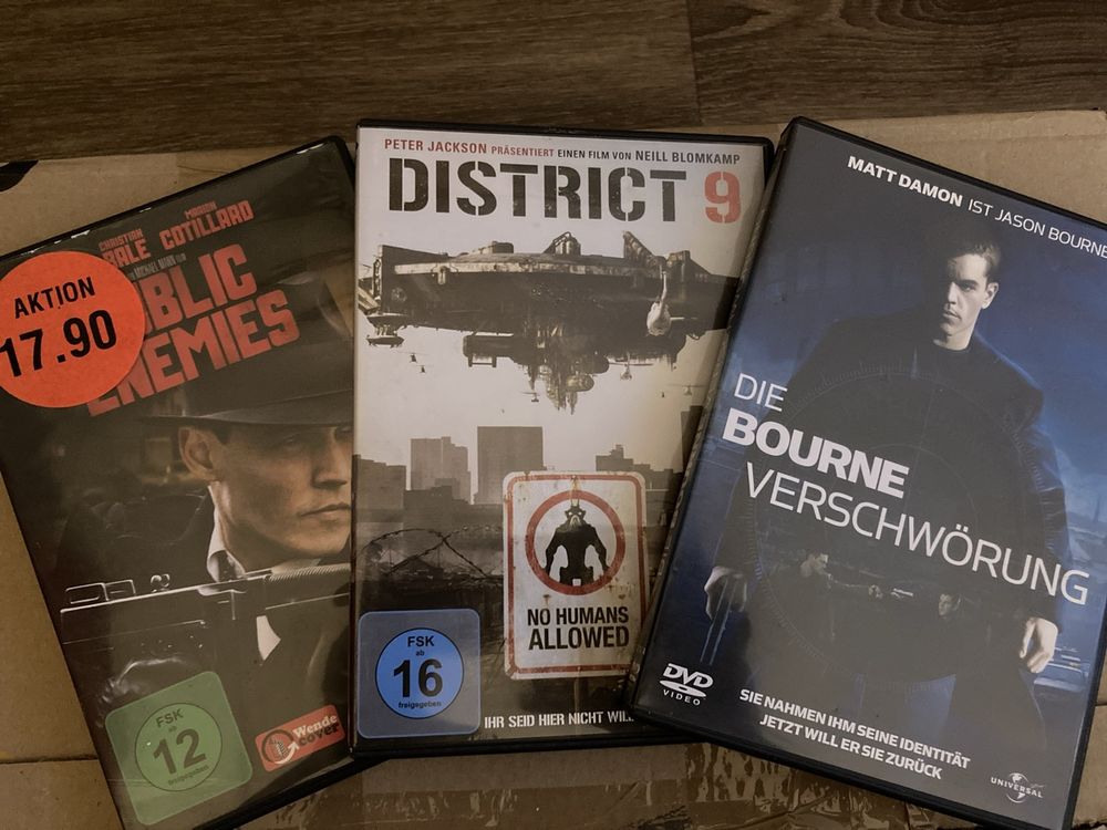 3 DVDs (Public Enemies, District 9, Die Bourne Verschwörung) | Kaufen ...