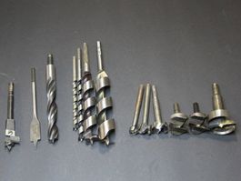 Holzbohrer Set, Schlangenbohrer, Forstnerbohrer, etc.
