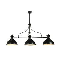 Retro Hängelampe Trio schwarz