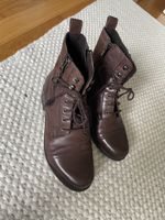 Roberto Santi Leder-Stiefeletten braun Gr. 38