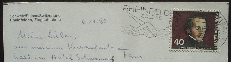 Ansichtskarten: RHEINFELDEN Flugaufnahme – Gebraucht aus Jona von philajona 1