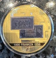 Sondermünze  1000 Franken Banknote 1950