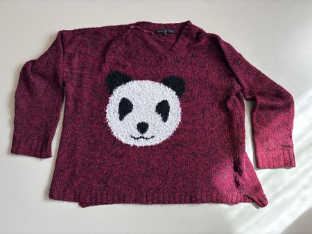 Heart & Soul Panda Pullover, Size 18, Cosy Autumn Knit
