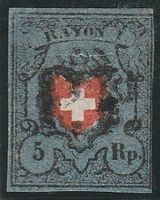 Rayon I, Nr15 II,Type 27vollrandig echt Stempel schwarzesPP