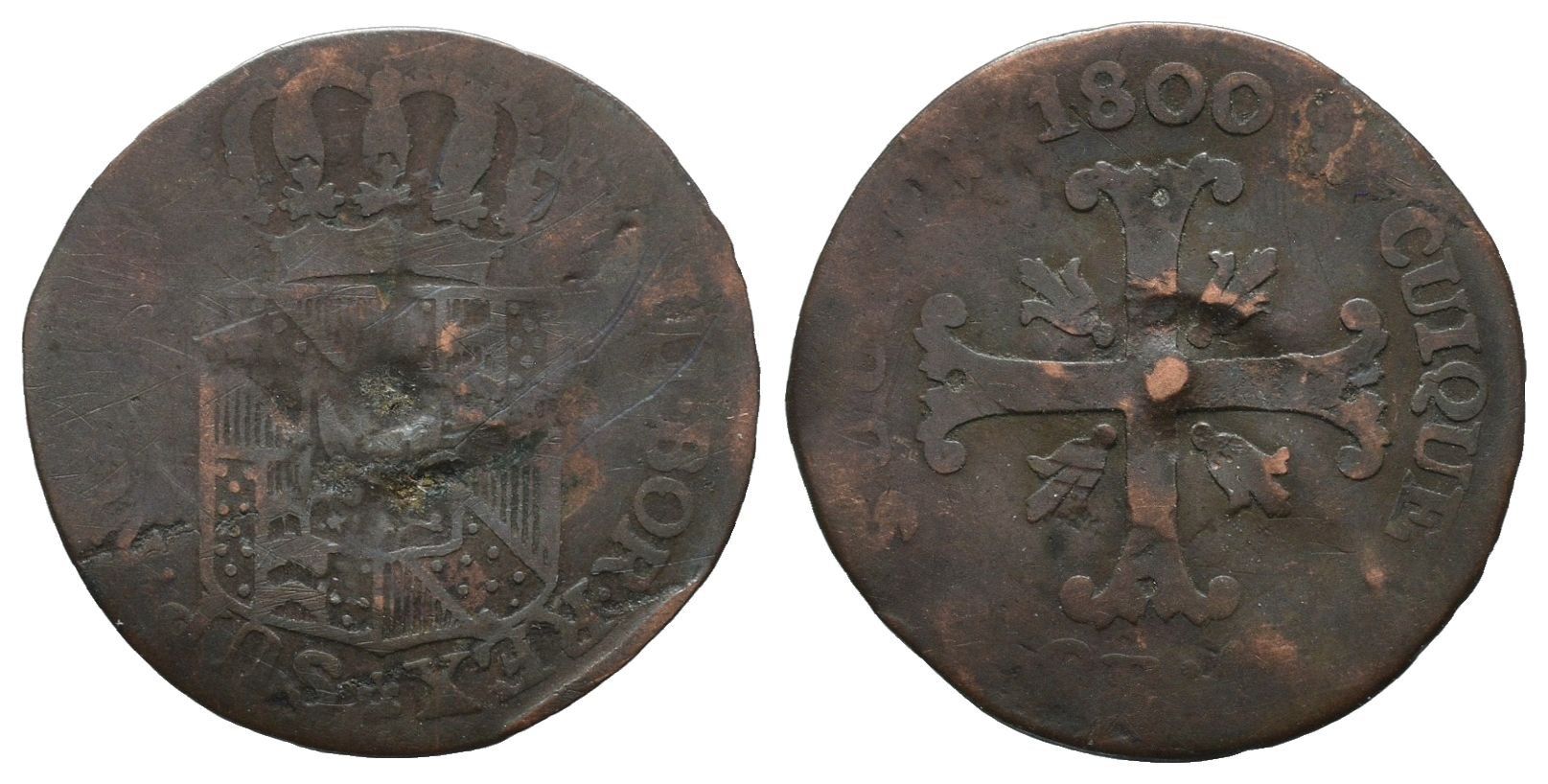 Alle Münzen: Neuenburg Kreuzer 1800  /2164 – Gebraucht aus Trimbach von Solothurn1