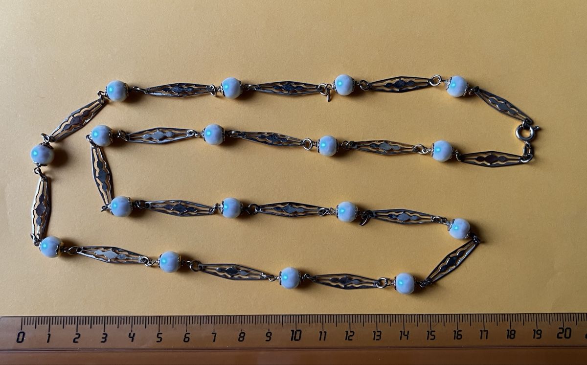Catenine: Vintage Kette mit Perlen – Usato da Aarau venduto da luck123