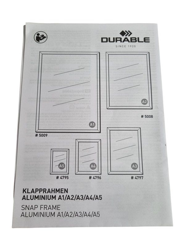 Cornici: DURABLE Klapprahmen Aluminium A3 – Nuovo (secondo la descrizione) da Wangen b. Olten venduto da Restwert_Wangen 6