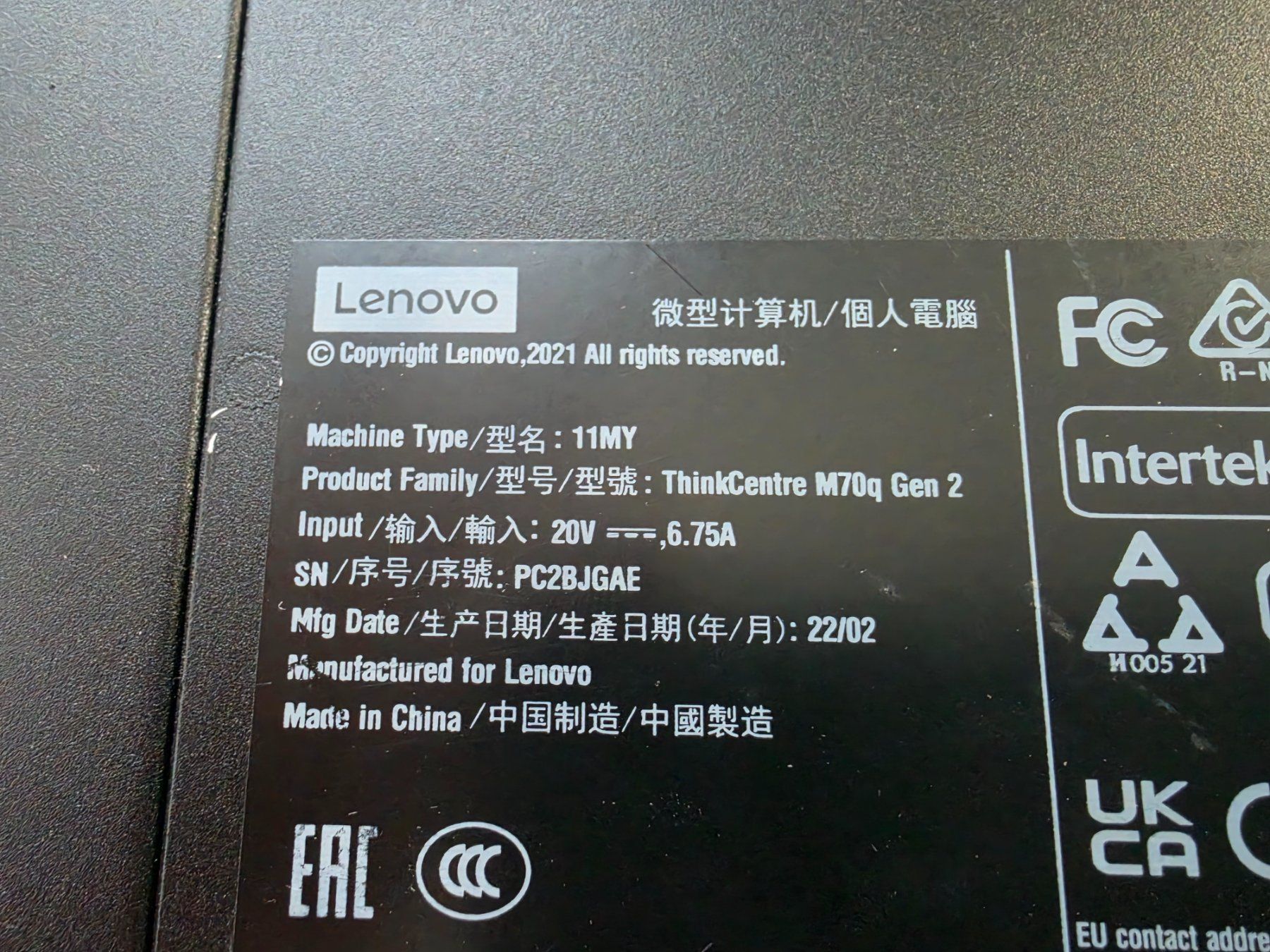 Lenovo PC: Lenovo ThinkCentre M70q Gen 2 Tiny – Usato da Bern venduto da teraz 6