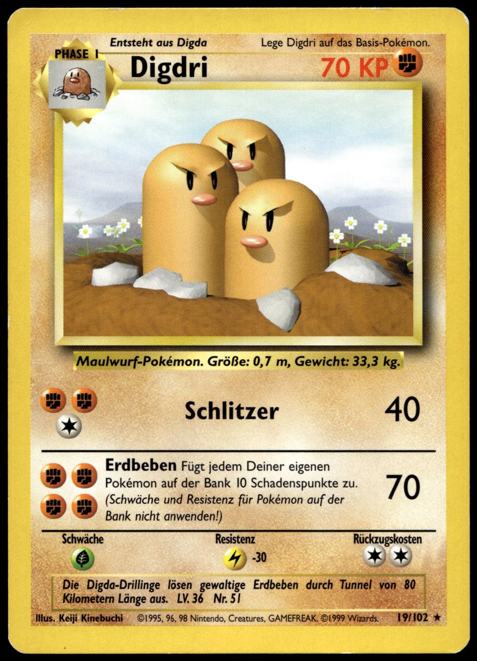Digdri 19/102 Rare Pokémon Base Set ab 1.- (Neu (gemäss Beschreibung ...