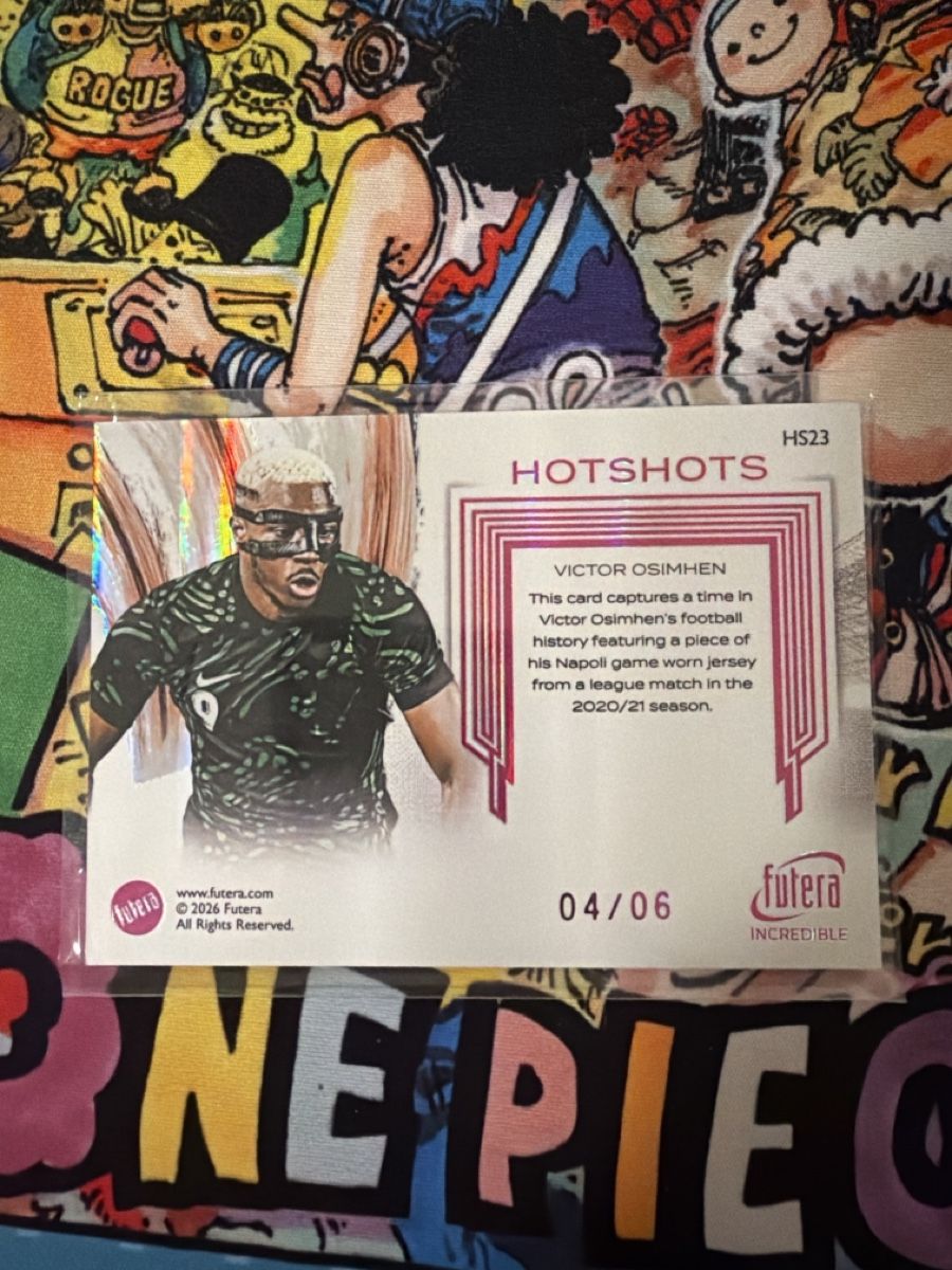 Carte collezionabili: Futera Victor Osimhen Hotshots Patch 04/06 – Usato da S. Antonino venduto da Mc2495 1