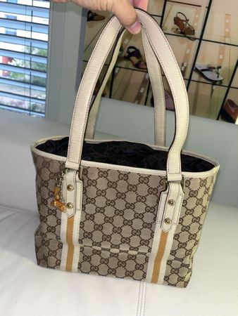 Gucci GG Sherry Line empiècement cuir et toile  pratique 🤩