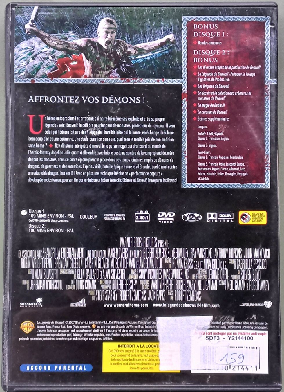 Tutti i DVDs: DVD F/E - La légende de Beowulf – Usato da Niederuzwil venduto da lubimaja 1