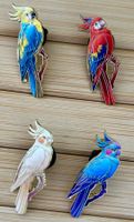 4x Pin Vogel Papagei