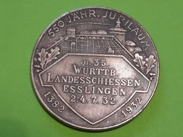 Medaille 1932 Landeschiessen Esslingen (Württemberg), 40mm