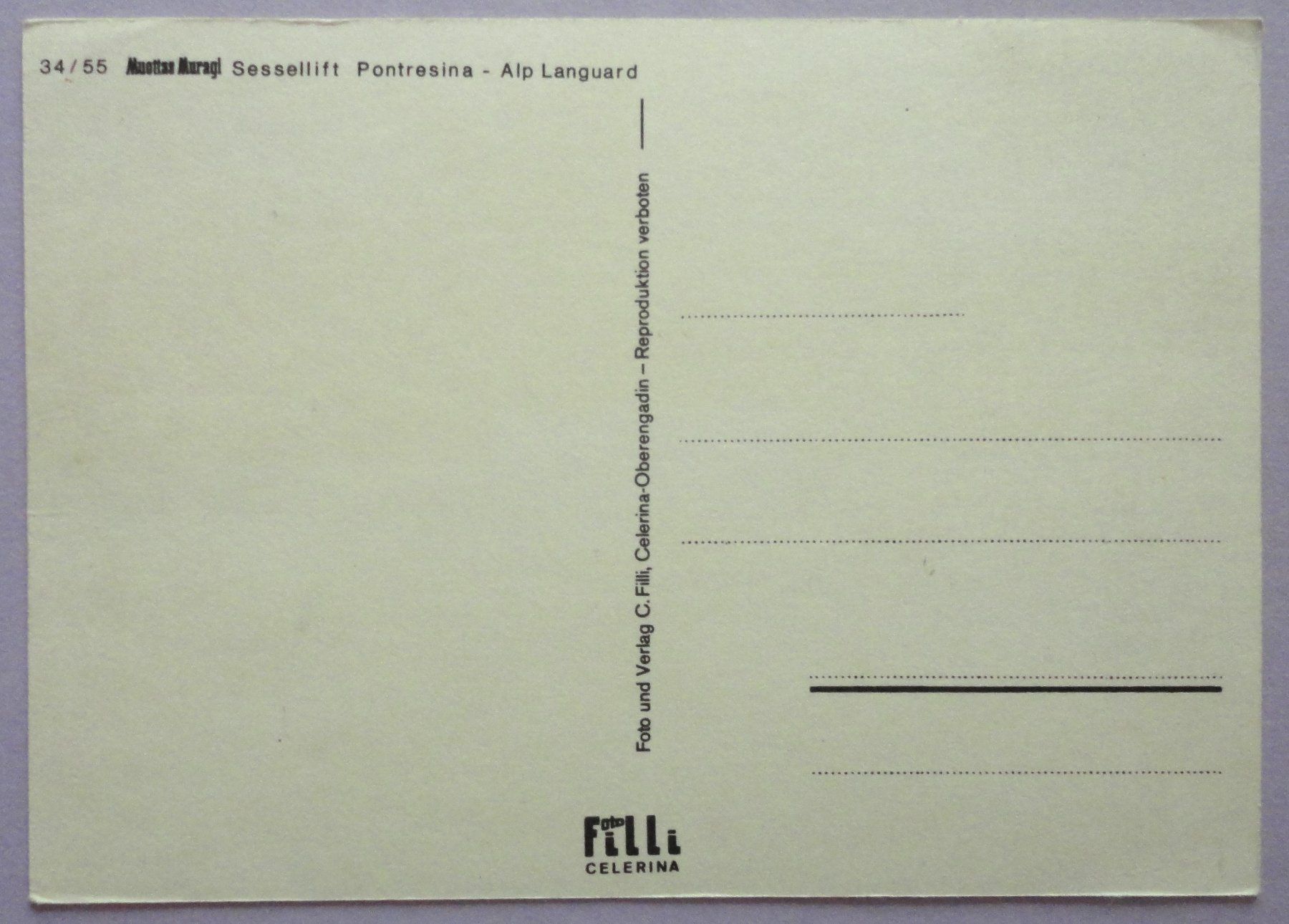 Cartoline postali: Muottas Muragl – Usato da Fétigny venduto da Billy2miny 1