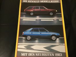 Renault Modellreihe Faltprospekt 8 Seiten 1983