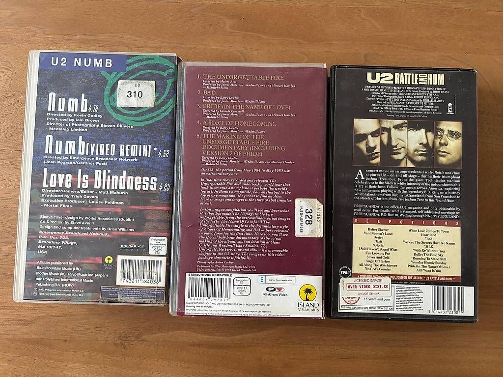 Tutti i VHS: A vendre cassette vidéo concert U2 – Usato da Marin-Epagnier venduto da Moi 1