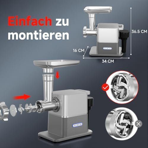 Appareils de cuisine: Leiser Fleischwolf Elektrisch 3000W Max DC-Motor Nur 60 – Neuf avec emballage d'origine à Hundwil par Mr.Wong 2