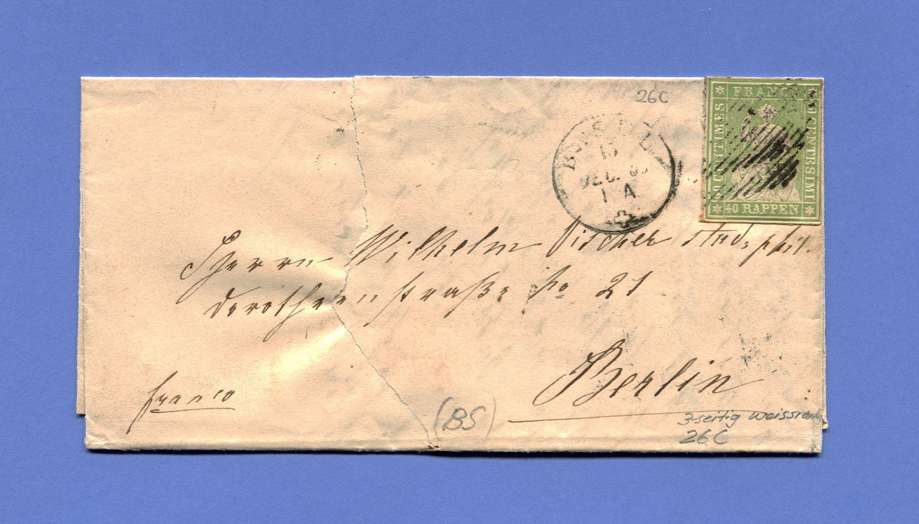 Tutti i francobolli: Strubel Auslandbrief nach Berlin – Usato da Maggia venduto da philtrade