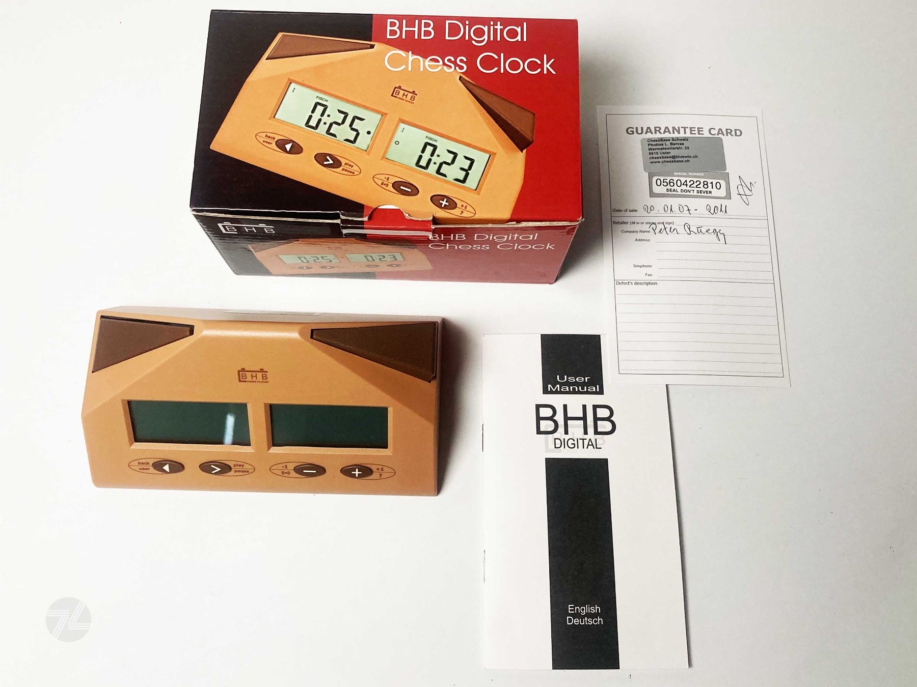 Orologi da terra & Orologi da parete: BHB Digital Chess Clock Schachuhr LCD OVP - DEFEKT – Difettoso da Wetzikon ZH venduto da cyan74 2